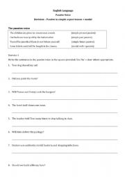 English Worksheet: Passive Voice