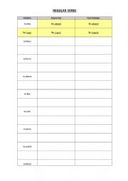 English Worksheet: Past Simple Regular Verbs Practice