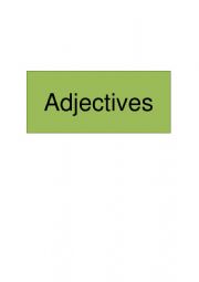 Adjectives(worksheet)