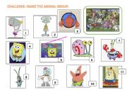 English Worksheet: SPONGEBOB CHALLENGE