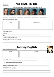 English Worksheet: James Bond vs Johnny English