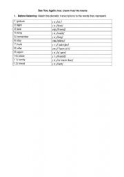 English Worksheet: see you again