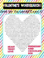 ★★★ VALENTINE DAY WORDSEARCH WITH ANSWER KEY ★★★