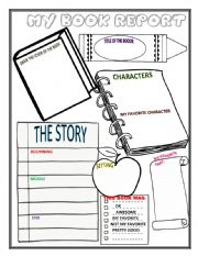 English Worksheet: MY BOOK REPORT