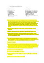English Worksheet: Christmas phrases