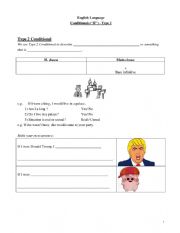 English Worksheet: Conditionals Type 2