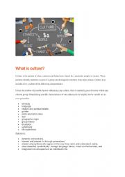 English Worksheet: what is culture