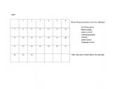 English Worksheet: The calendar