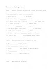 English Worksheet: Exercise with the simple present