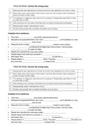 English Worksheet: MESOPOTAMIA