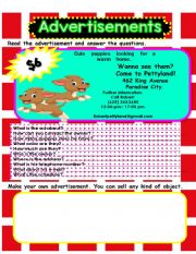 English Worksheet: ★★★ LET�S CHECK AN ADVERTISEMENT! ★★★