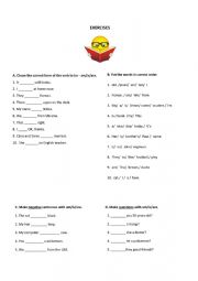 English Worksheet: verb to be practice