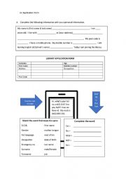 English Worksheet: Library application form