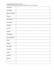English Worksheet: South American Geo