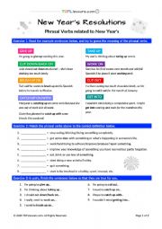 New Year Phrasal Verbs