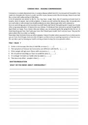 English worksheet: Corona Virus