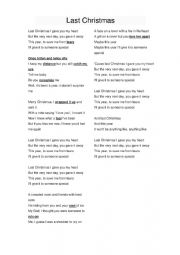 English Worksheet: Learn English from songs_Last Christmas