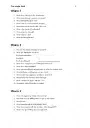 Jungle Book Reading Questions