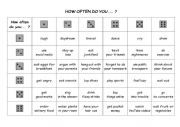 English Worksheet: How often do you... ? - board game
