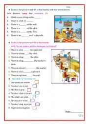 English Worksheet: Furniture and prepositions 