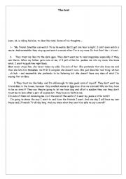 English Worksheet: end term test 1 for 9th form tunisian pupils