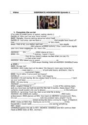 English Worksheet: Desperate Housewives Episode 1 