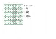 English Worksheet: Christmas Food Puzzle