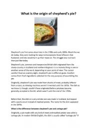 What is the origin of shepherd�s pie?