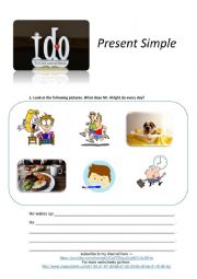Present Simple worksheet lesson
