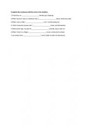 English Worksheet: Past simple