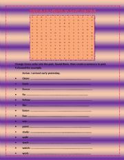 English Worksheet: REGULAR VERBS IN PAST SIMPLE