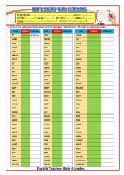 01.-Present continuous tense. Common verbs + ing.