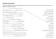 Past Perfect Tense Matching Activity