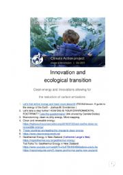 English Worksheet: Comprehensive task-based project about the environment.