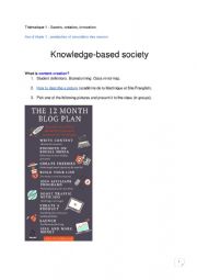 Knowledge-based society lesson plan (task-based project, including podcasting and analysis of the Snowden issue)