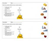 English Worksheet: Personal information