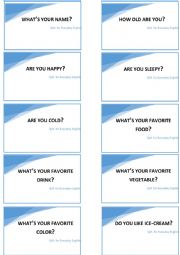 English worksheet: Q&A Cards for Everyday English 1