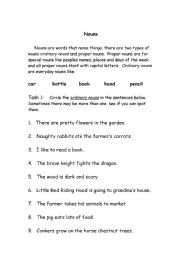 English Worksheet: NOUNS