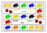English Worksheet: Colours boardgame