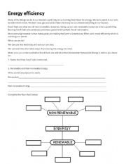 English Worksheet: energy worksheet