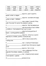 English Worksheet: Spelling Words Definitions Grade 4  Week 7