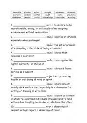 English Worksheet: Spelling Words Definitions Grade 6 Week 12
