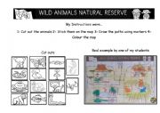 English Worksheet: Create a Map of a Natural Reserve