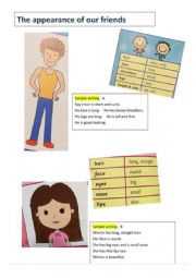 English Worksheet: The Appearance of our friends