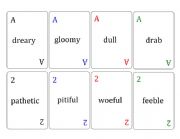 English Worksheet: Synonyms Playing Cards