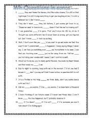 English Worksheet: WH QUESTIONS in songs