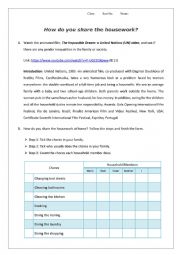 English Worksheet: How do you share the housework?