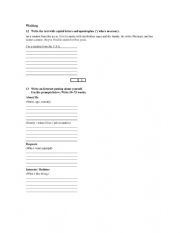 English Worksheet: writing activity about your self