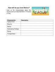 English Worksheet: How well do you know Mexico