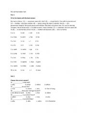 English Worksheet: communication test